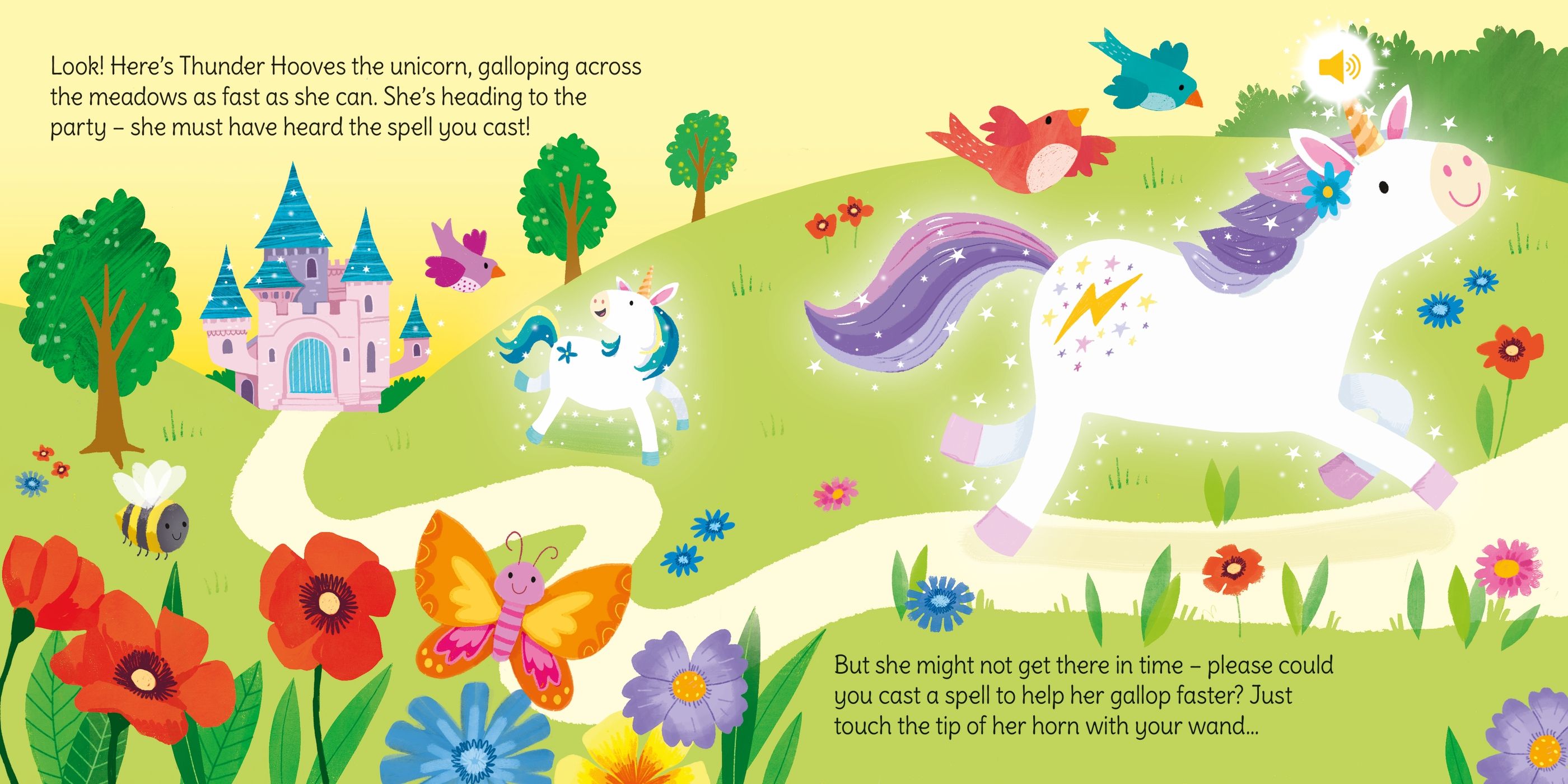 Carte interactiva din colectia Carti cu bagheta: Magia unicornilor, Wand Books: Unicorn Magic, Usborne, +3 ani
