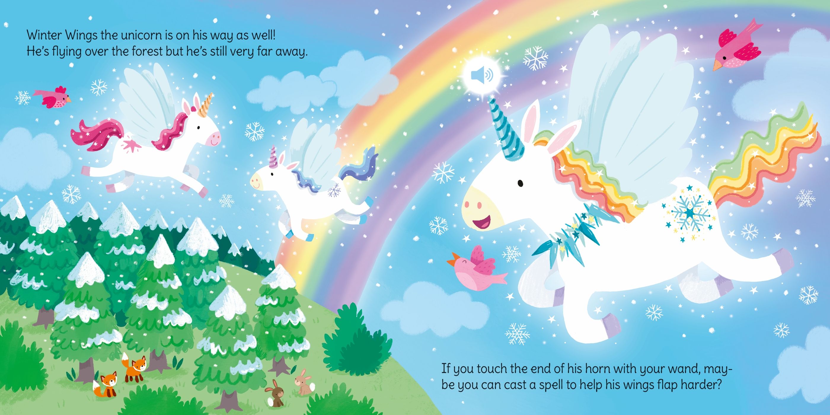 Carte interactiva din colectia Carti cu bagheta: Magia unicornilor, Wand Books: Unicorn Magic, Usborne, +3 ani