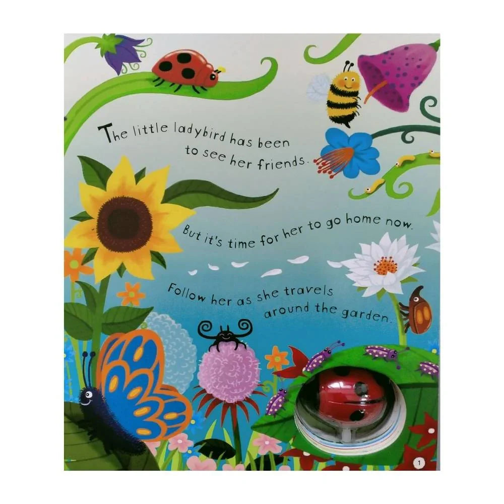 Carte cu jucarie Buburuza, Wind-up Ladybird, Usborne, +3 ani