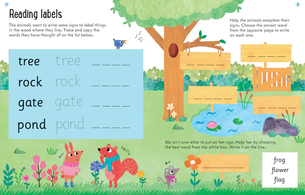 Carte de activitati Intelegerea textului, Comprehension,  Usborne Workbooks, +5 ani