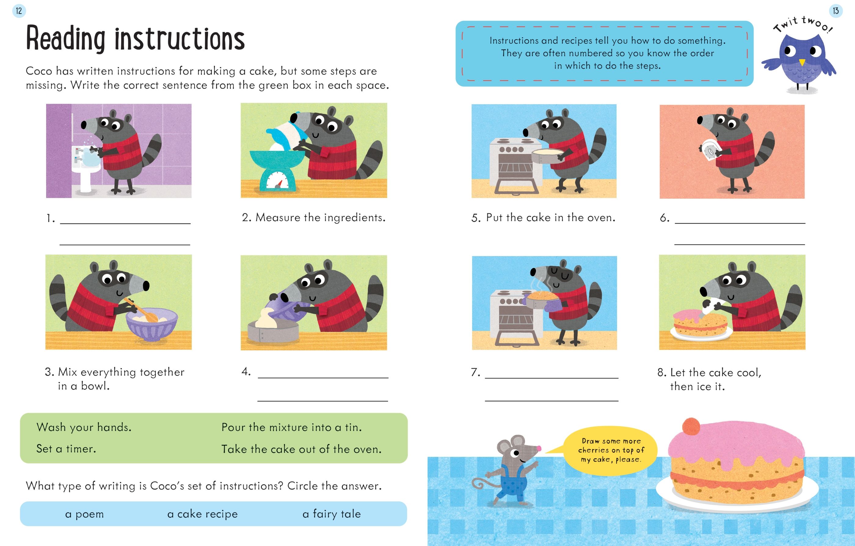 Carte de activitati Intelegerea textului, Comprehension,  Usborne Workbooks, +5 ani