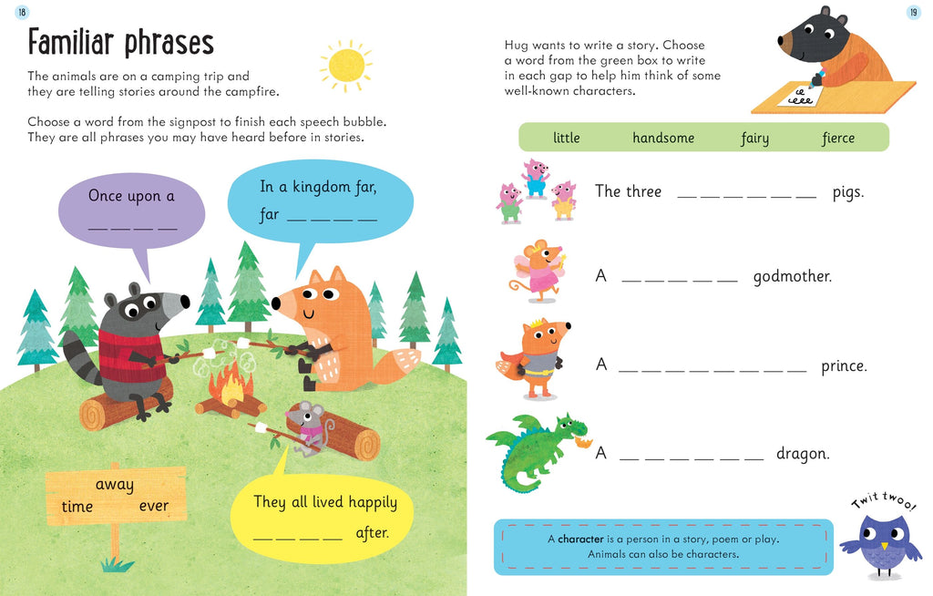 Carte de activitati Intelegerea textului, Comprehension,  Usborne Workbooks, +5 ani