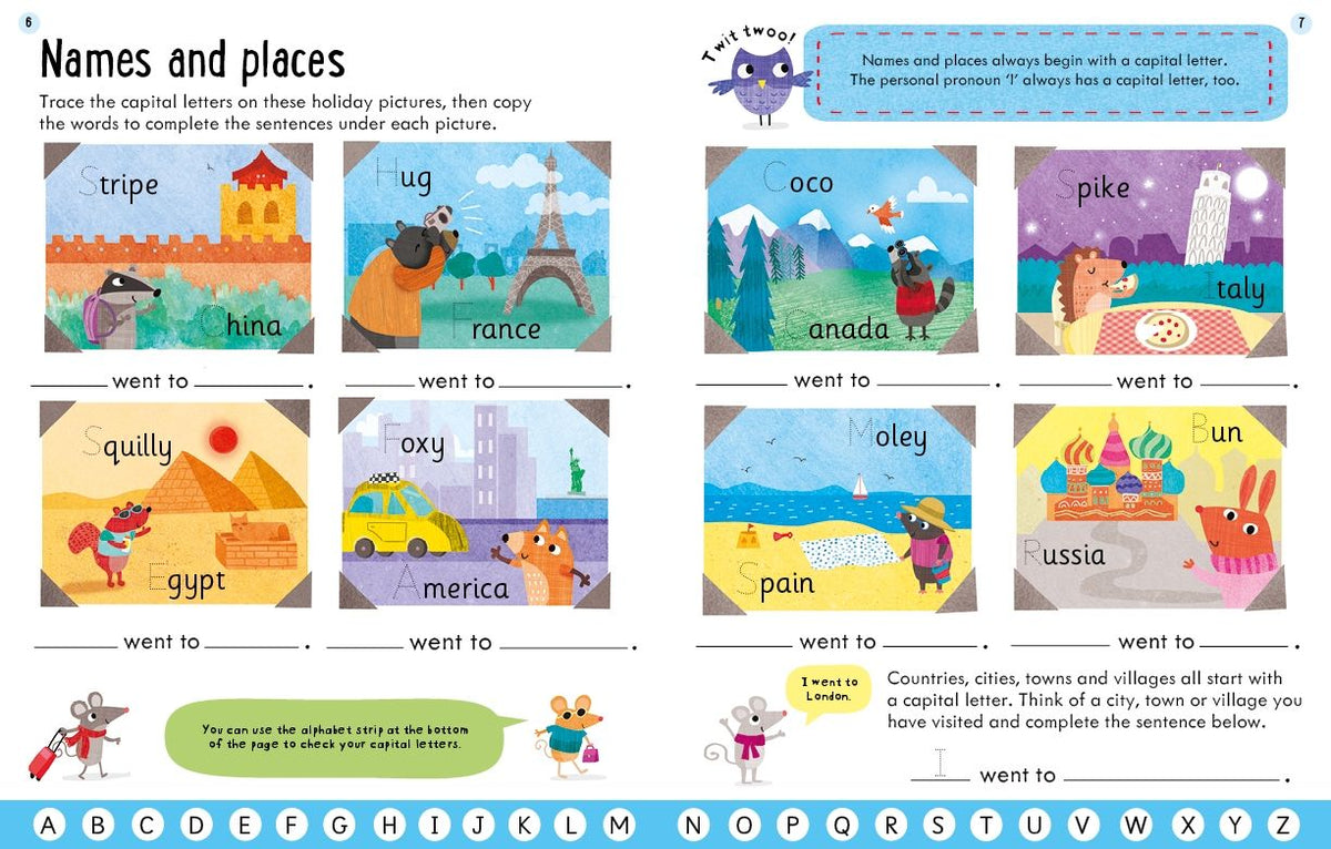 Carte de activitati Gramatica si punctuatia, Grammar and Punctuation, Usborne Workbooks, +5 ani