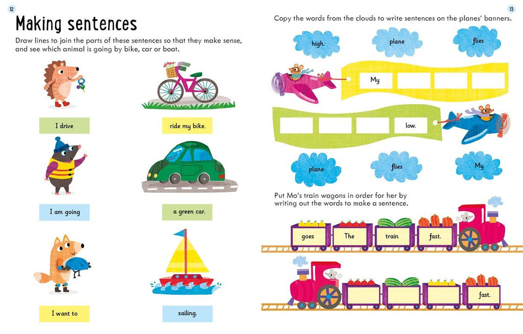 Carte de activitati Gramatica si punctuatia, Grammar and Punctuation, Usborne Workbooks, +5 ani