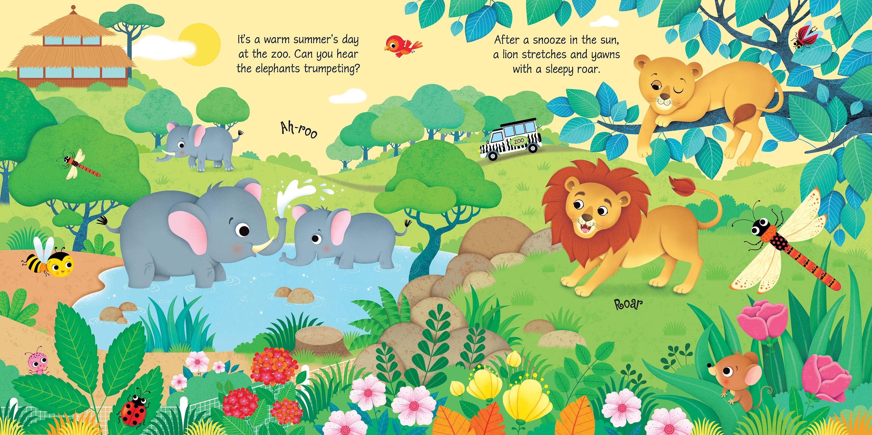 Carte cu sunete de la zoo, Zoo Sounds, Usborne, +3 ani